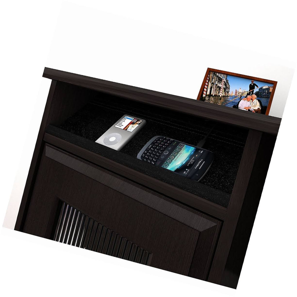 Espresso Oak L Shaped Desk and Office Chair K2343