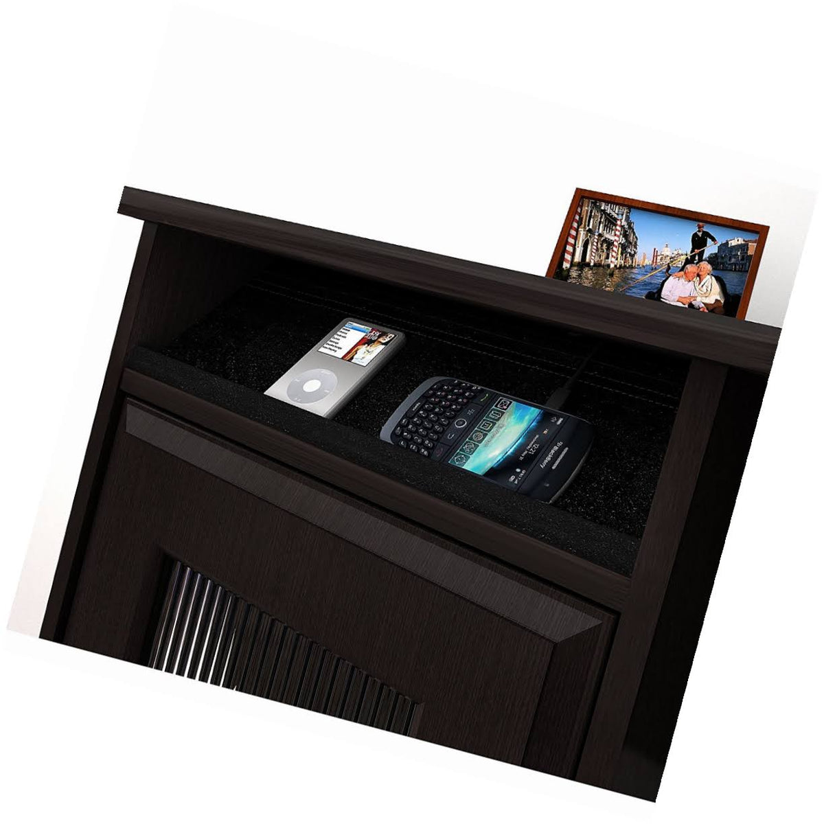 Espresso Oak L Shaped Desk and Office Chair K2343