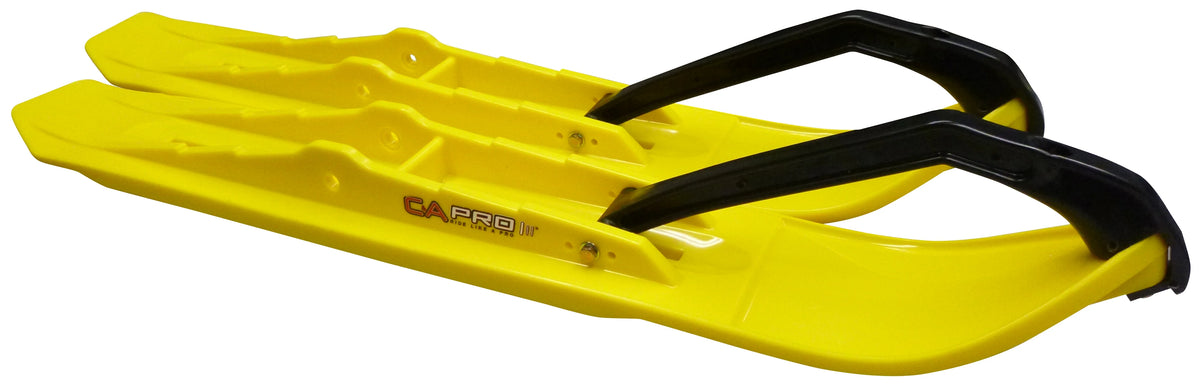 Yellow XCS Snowmobile Skis with 7.5" Shaper Bars Complete Kit M356