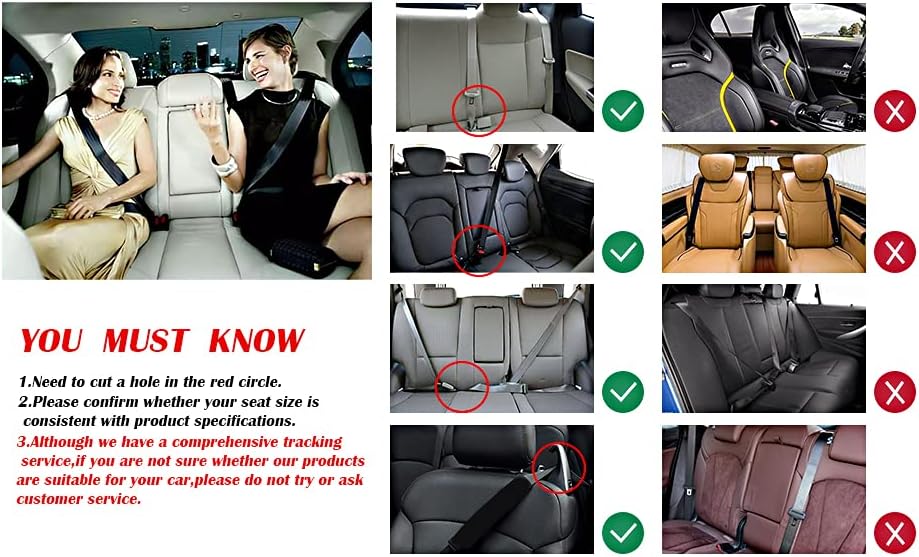 Black Full Set Faux Leather Car Seat Covers L425707