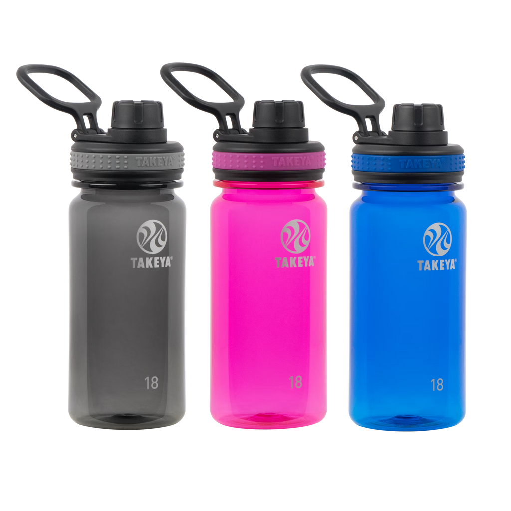 18oz Tritan Straw Bottle 3pk Black Fuchsia Royal L845047