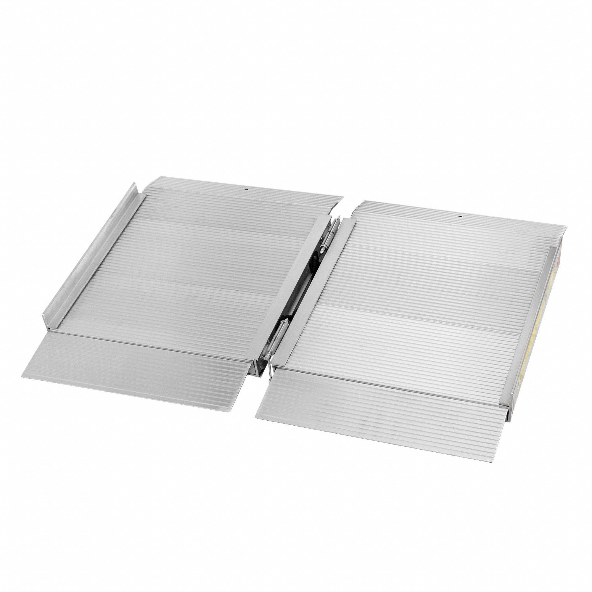 Silver Spring 2鈥?L Single-Fold Aluminum Wheelchair Ramp 700 lb. Capacity W8474