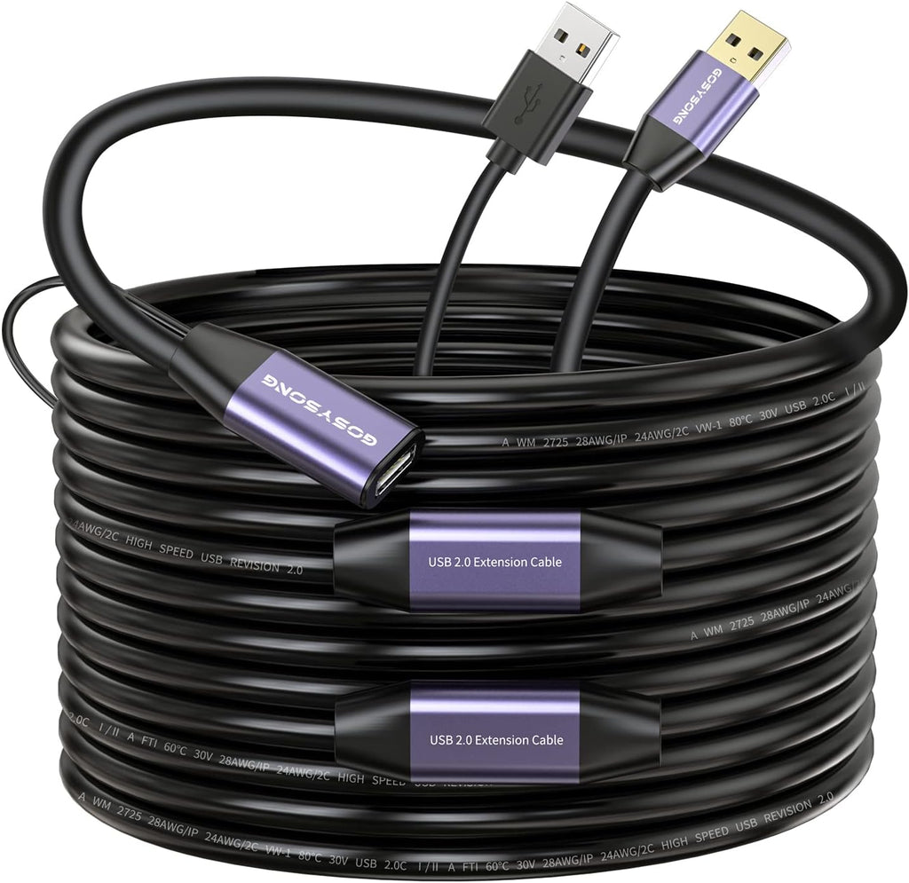 USB 2.0 Type A Male to A Female Active Repeater Extension Cable 100ft X910