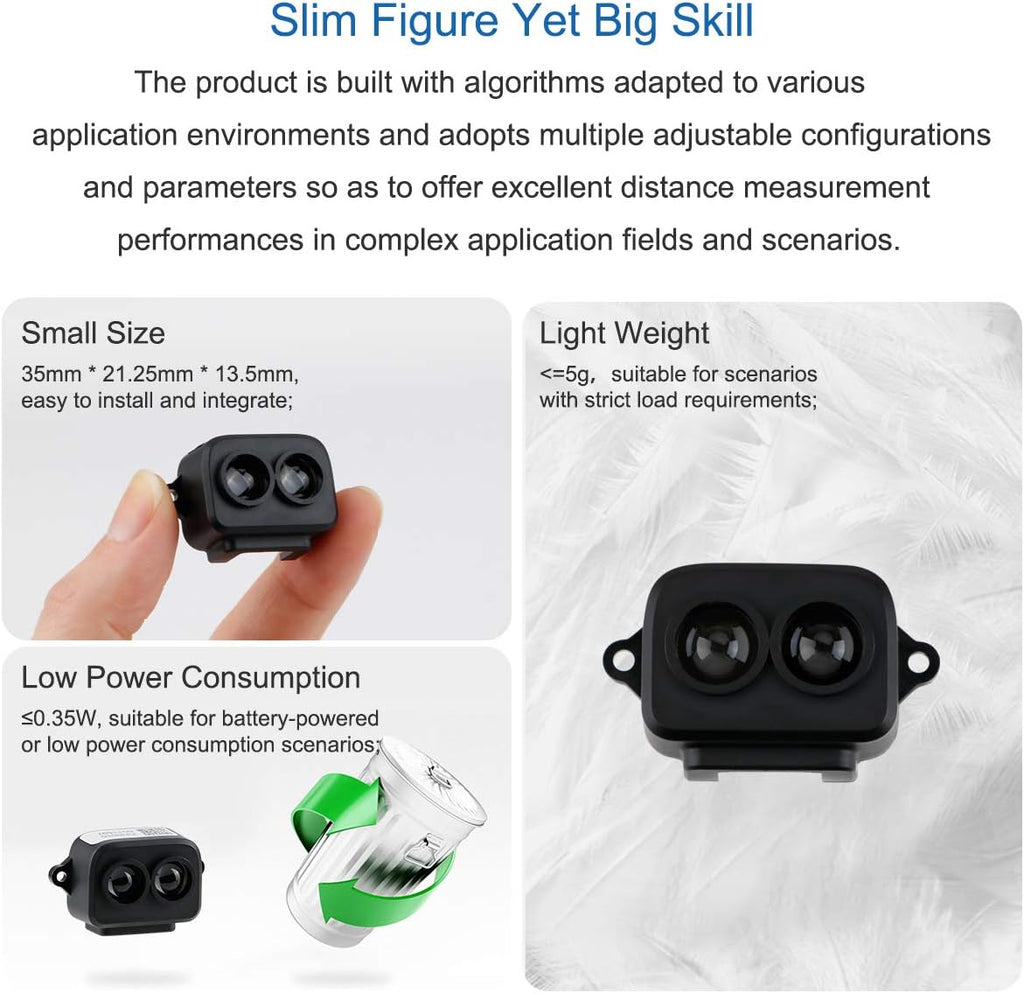 Lidar Range Finder Sensor Module 0.2 to 8m Pack of 2 C524764