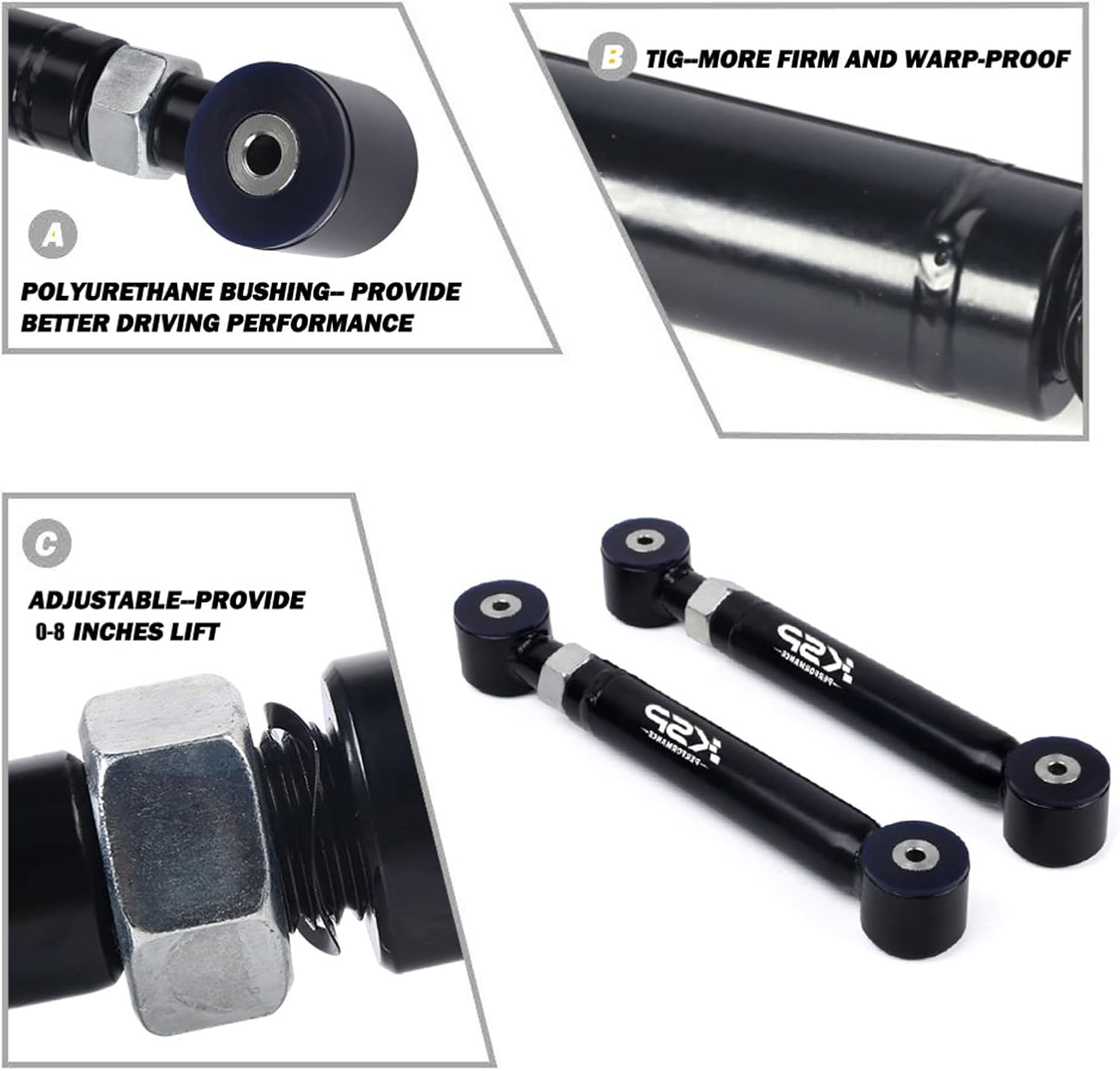 Heavy Duty Adjustable Rear Upper Control Arms Q599