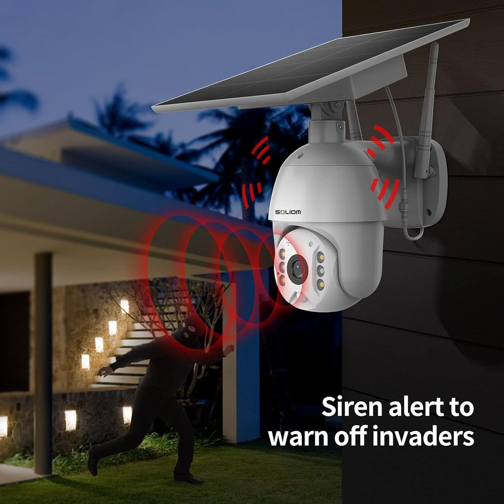 Wireless Outdoor Security Cameras with Solar Battery and Color Night Vision S864