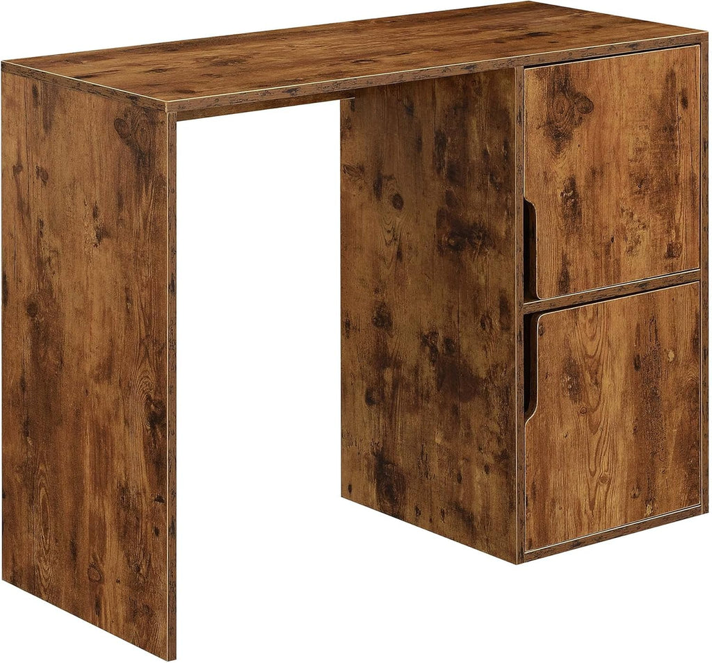 Black Cherry Student Desk with Storage Cabinets R29944