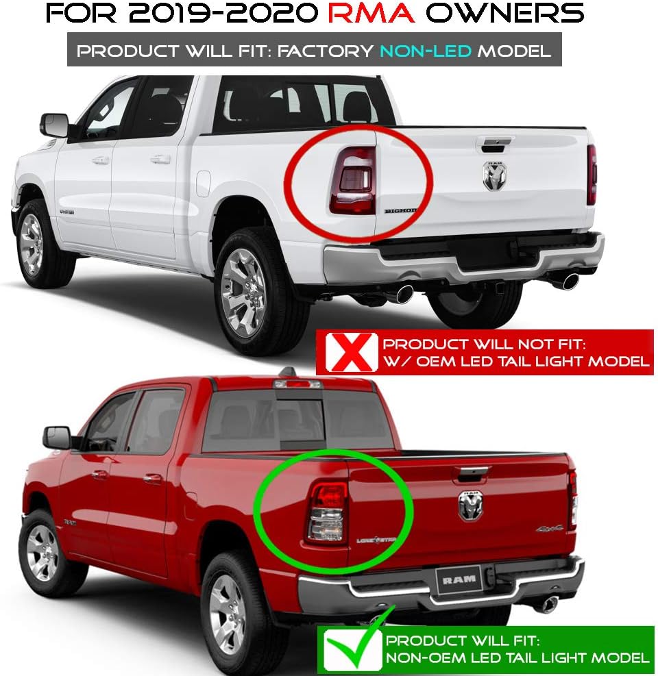 Chrome LED Tail Lights for 2019-2021 Ram 1500 M4294
