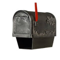 White Post Mounted Mailbox with Magazine Rack B355028