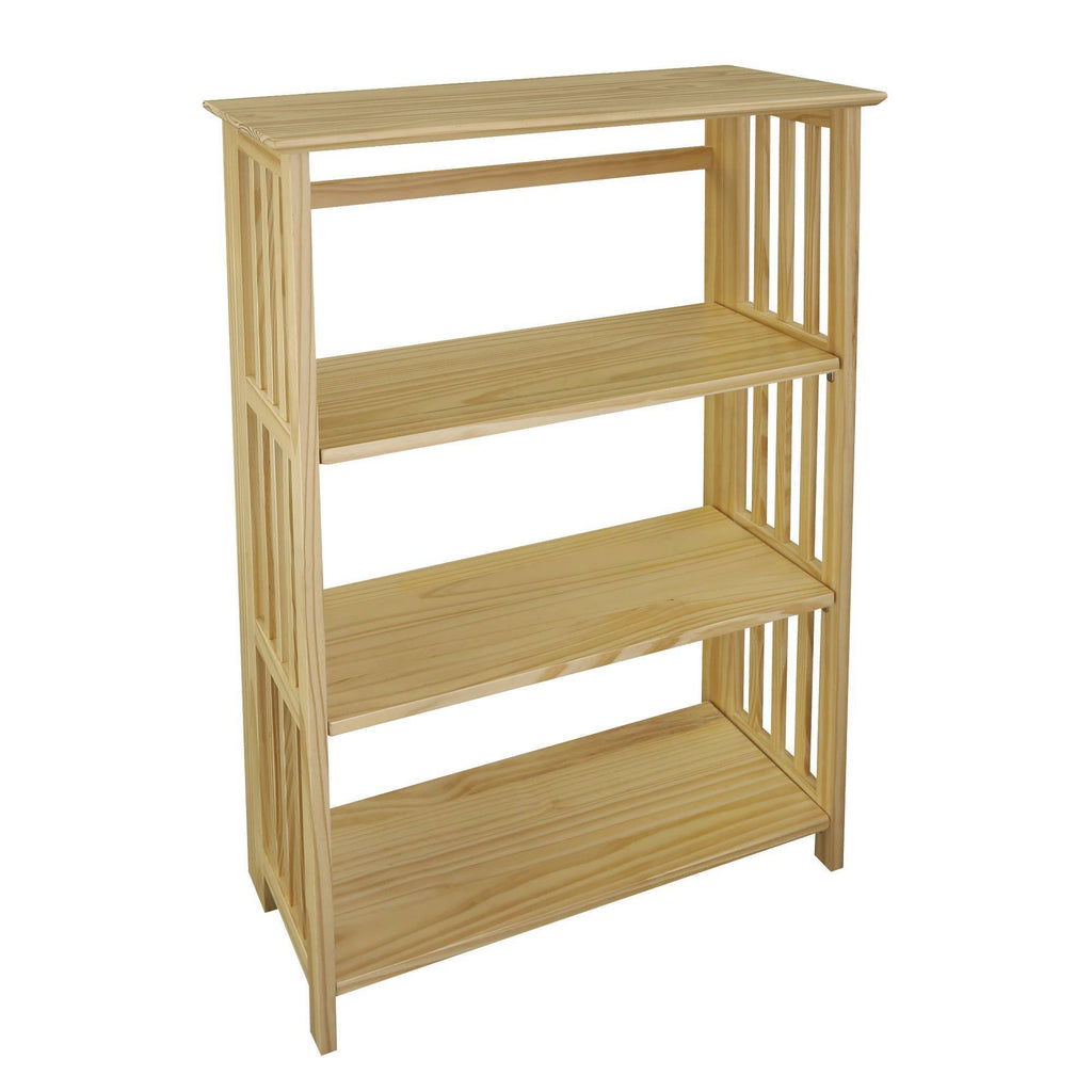 4 Shelf Folding Bookcase Natural T8606