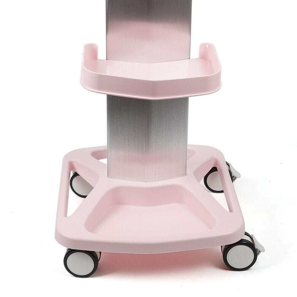 Pink Metal + ABS Rolling Trolley Cart W46759