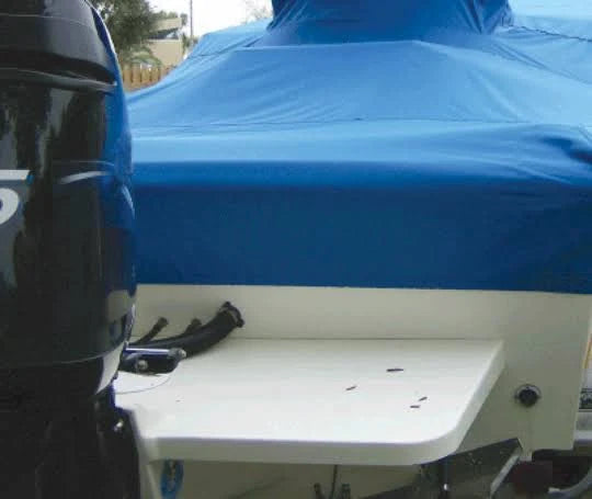 22 x 102 Boat Cover with Fixed T-Tops and Bow Rails P531