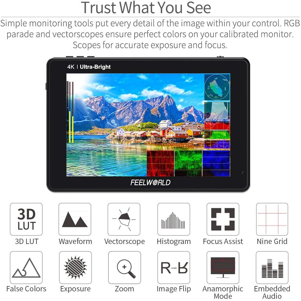 7 Inch 2200nit Ultra Bright Touch Screen Camera Field Monitor T52165