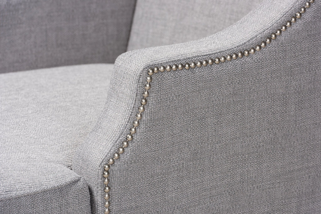 Grey Fabric Upholstered Chaise Lounge P85741