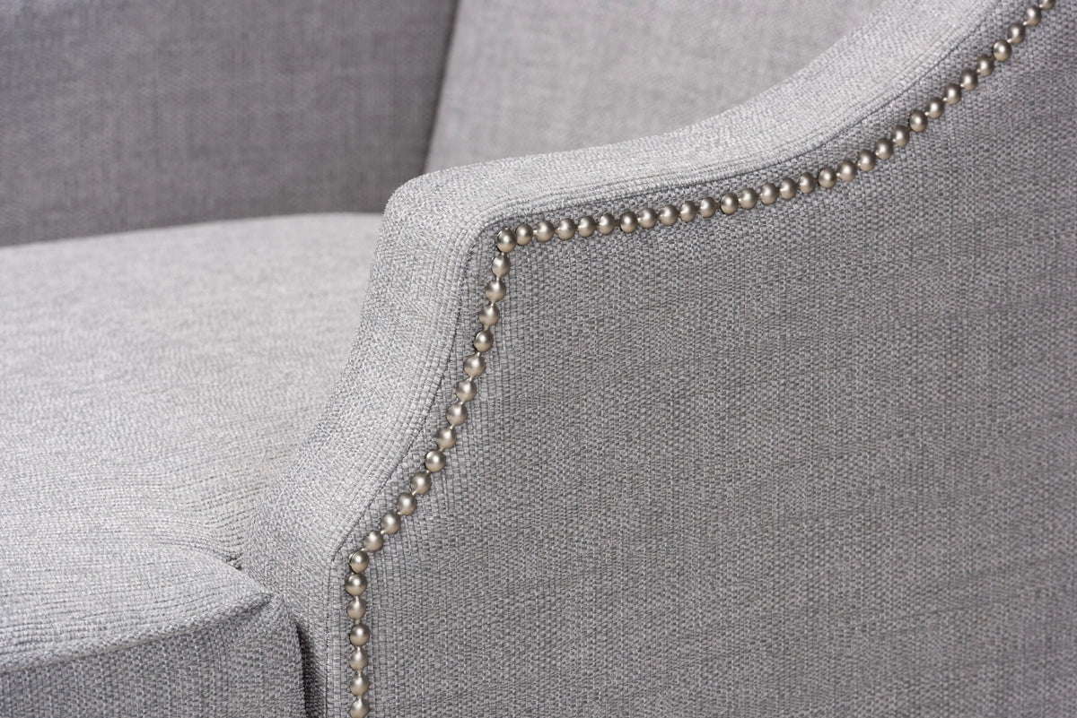Grey Fabric Upholstered Chaise Lounge P85741