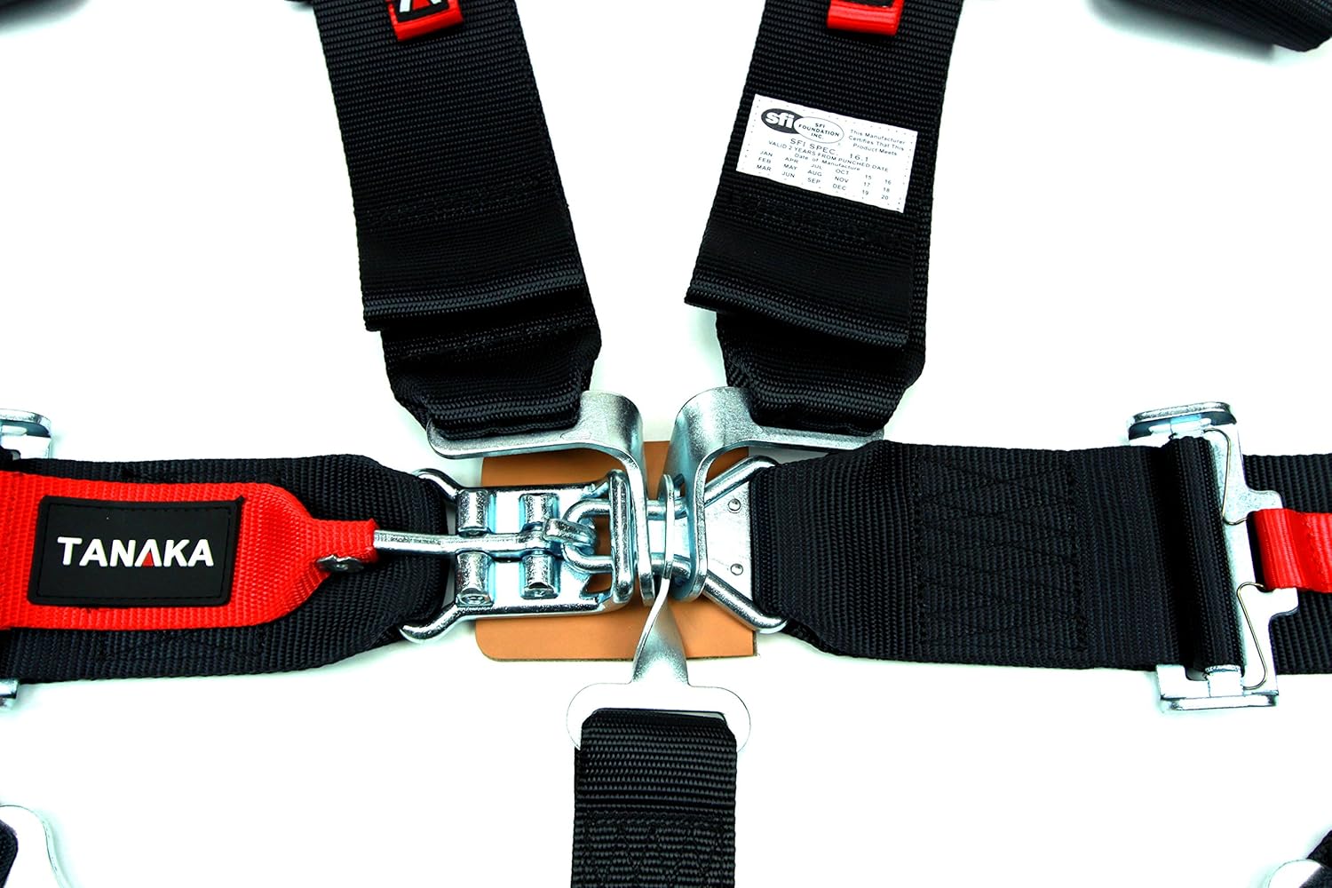 Black 5-Point Safety Harness Set with Shoulder Pads, Pack of 2 R5684