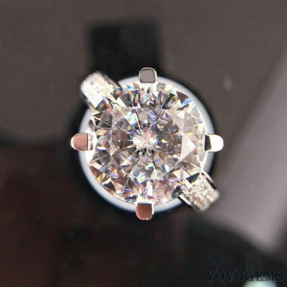 14K White Gold Solitaire Engagement Ring E4513