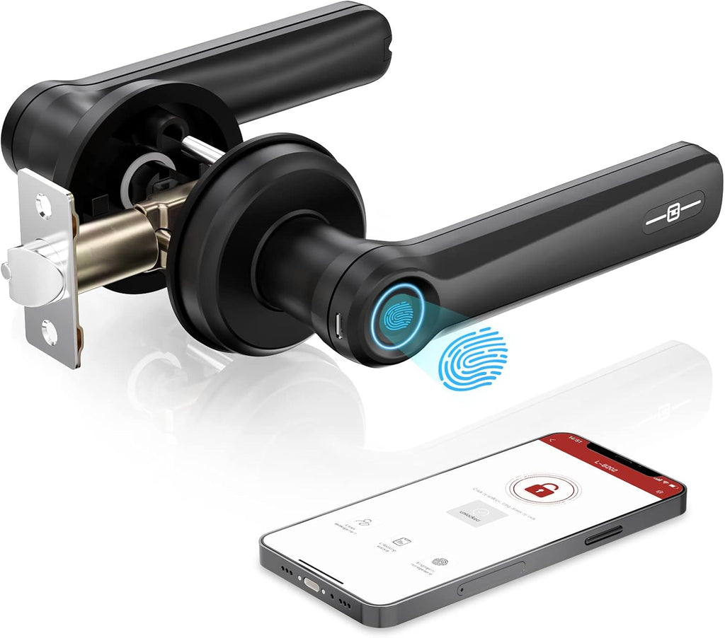 Smart Fingerprint Door Lock with Biometric Fingerprint, Mechanical Key, Remote Control with APP S198199