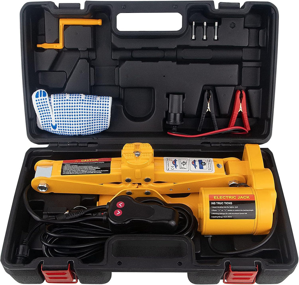2 Ton 12V Electric Scissor Jack with Storage Box, Pack of 2 Q2808