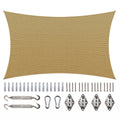 Sand Beige Rectangle Sun Shade Sail T875