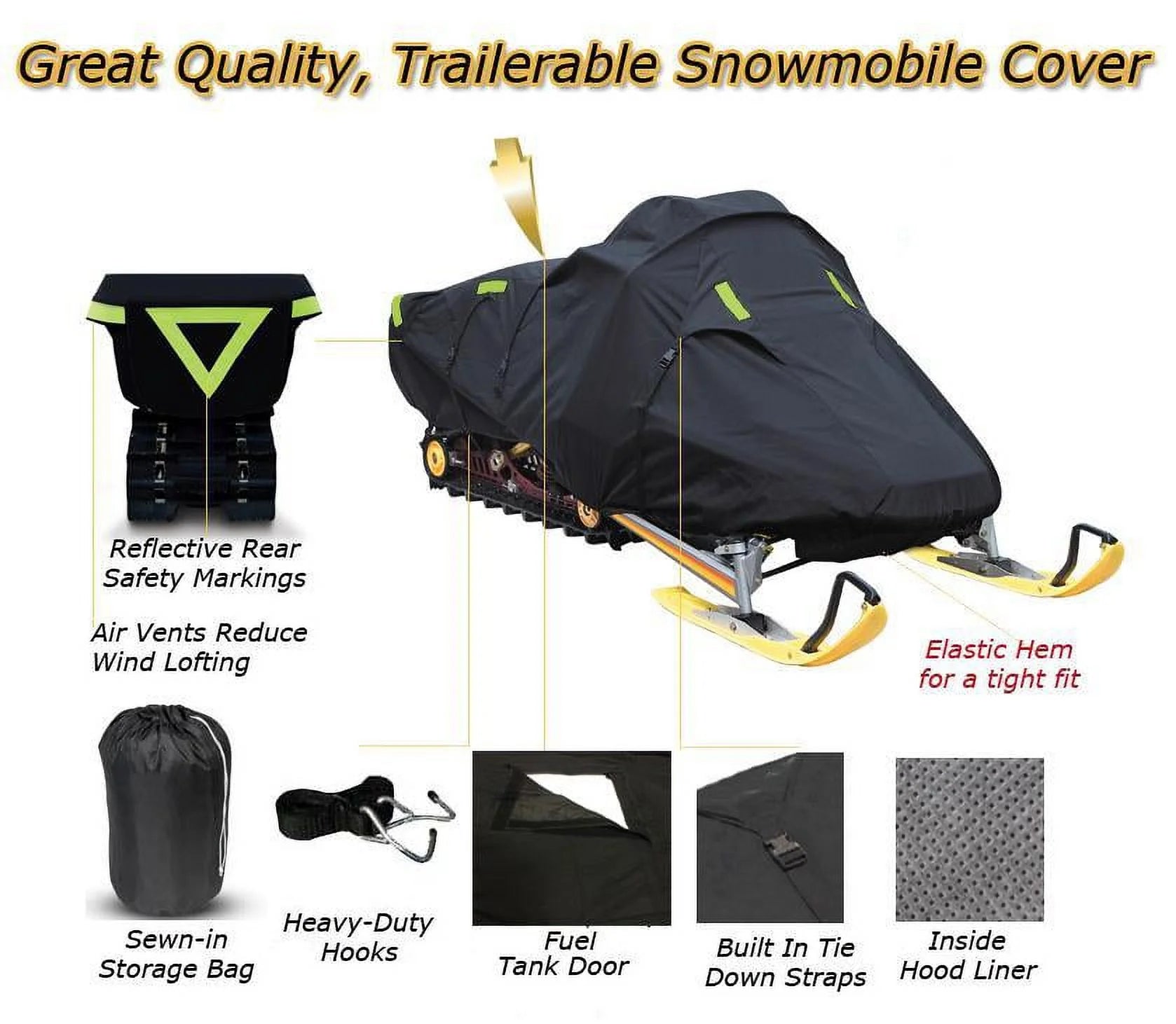 Trailerable 600 Denier Snowmobile Cover U906610