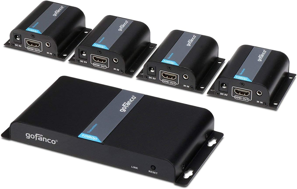 1080p 8 Port HDMI Extender Splitter Over CAT6/CAT6a/CAT7 Ethernet Cable with HDMI Loopout & IR Extension H101928