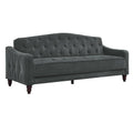Gray Velvet Tufted Sofa Sleeper F861571