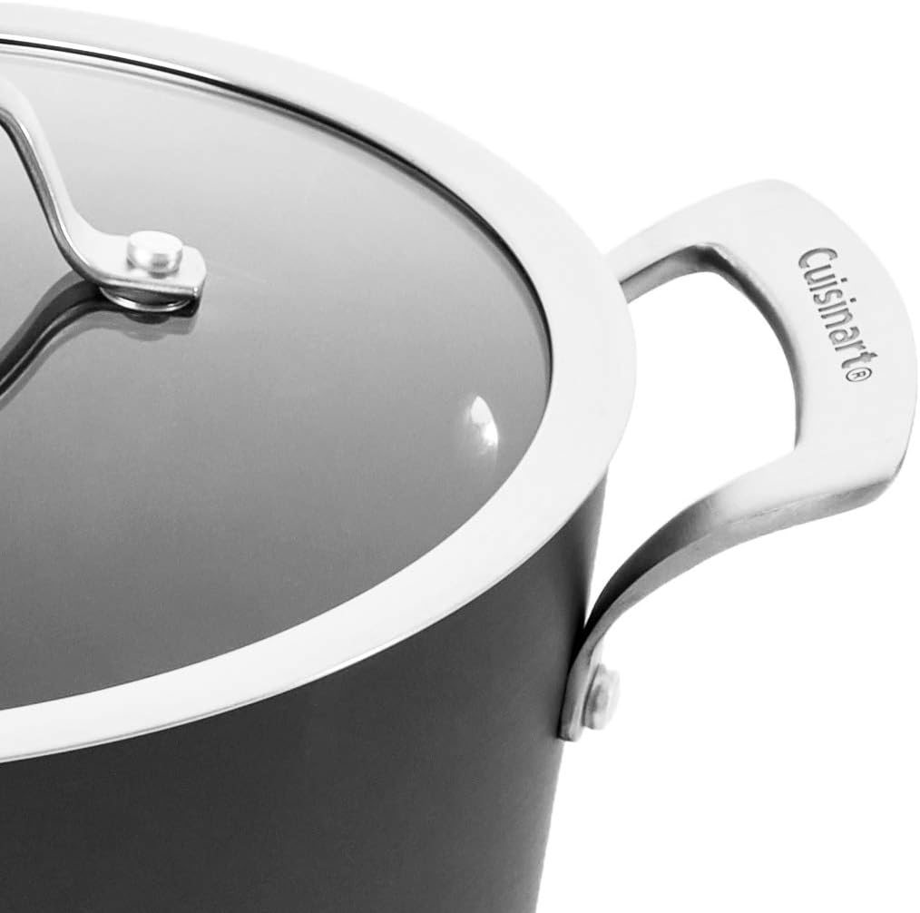 Conical Hard Anodized Cookware Set, Black I652