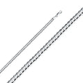 14K White Gold Cuban Chain E173