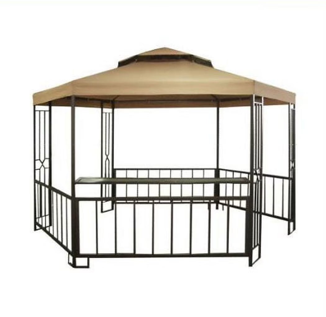 Hexagon Gazebo Replacement Canopy Top and Side Mosquito Netting Set B82024