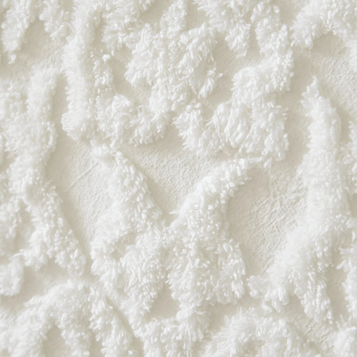 Off-White Chenille Tufted Throw, 50" x 60" G1846