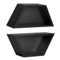 Black Wall Shelf Set of 2 D4392