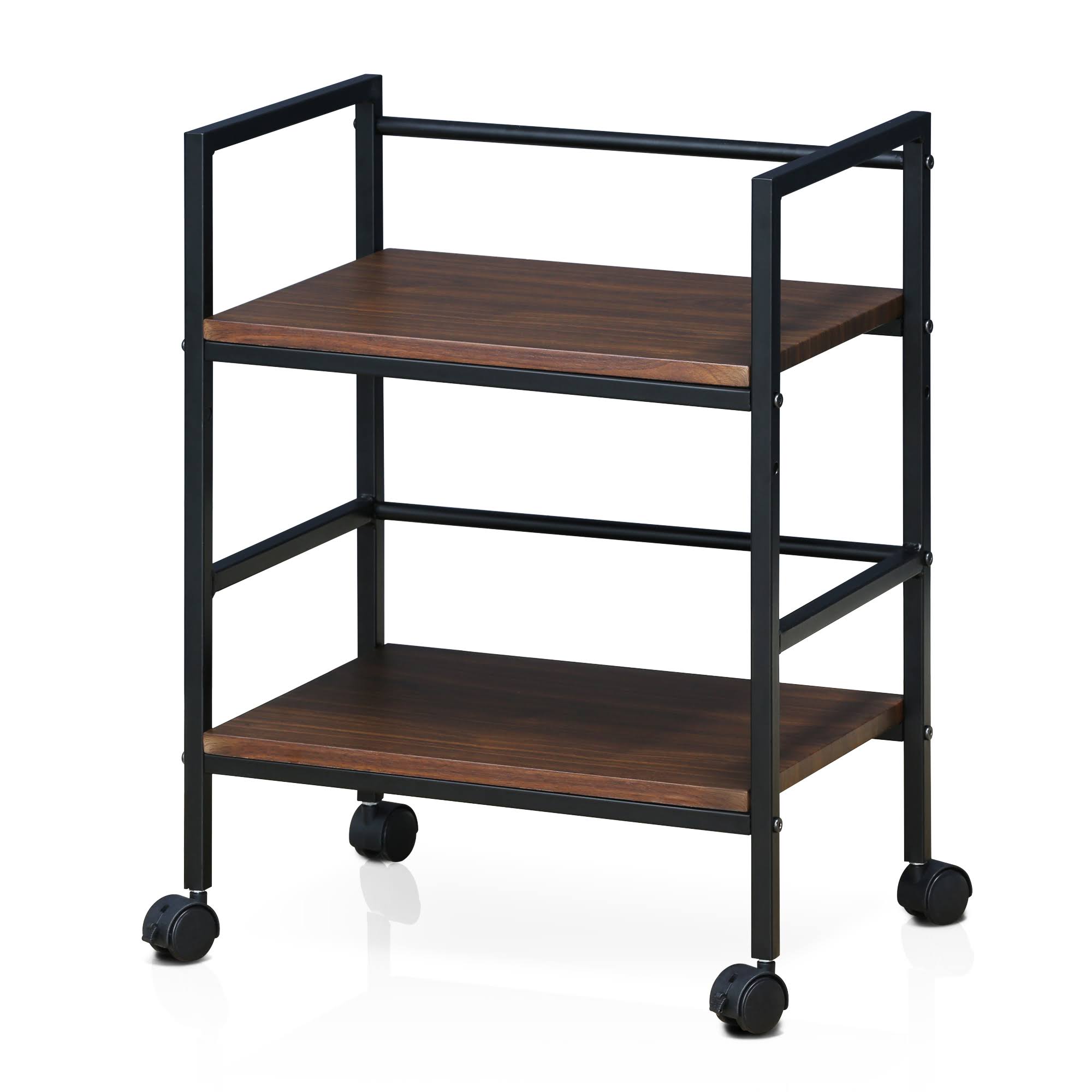 Dark Walnut Storage Cart with Casters G441