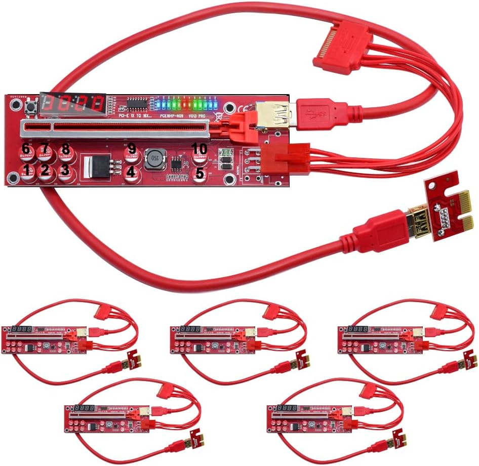 USB 3.0 PCI-E Riser Adapter Card 6 Pack Q262