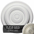 18 inch x 1 1/2 inch Hand-Painted Flash Gold Ceiling Medallion R60826