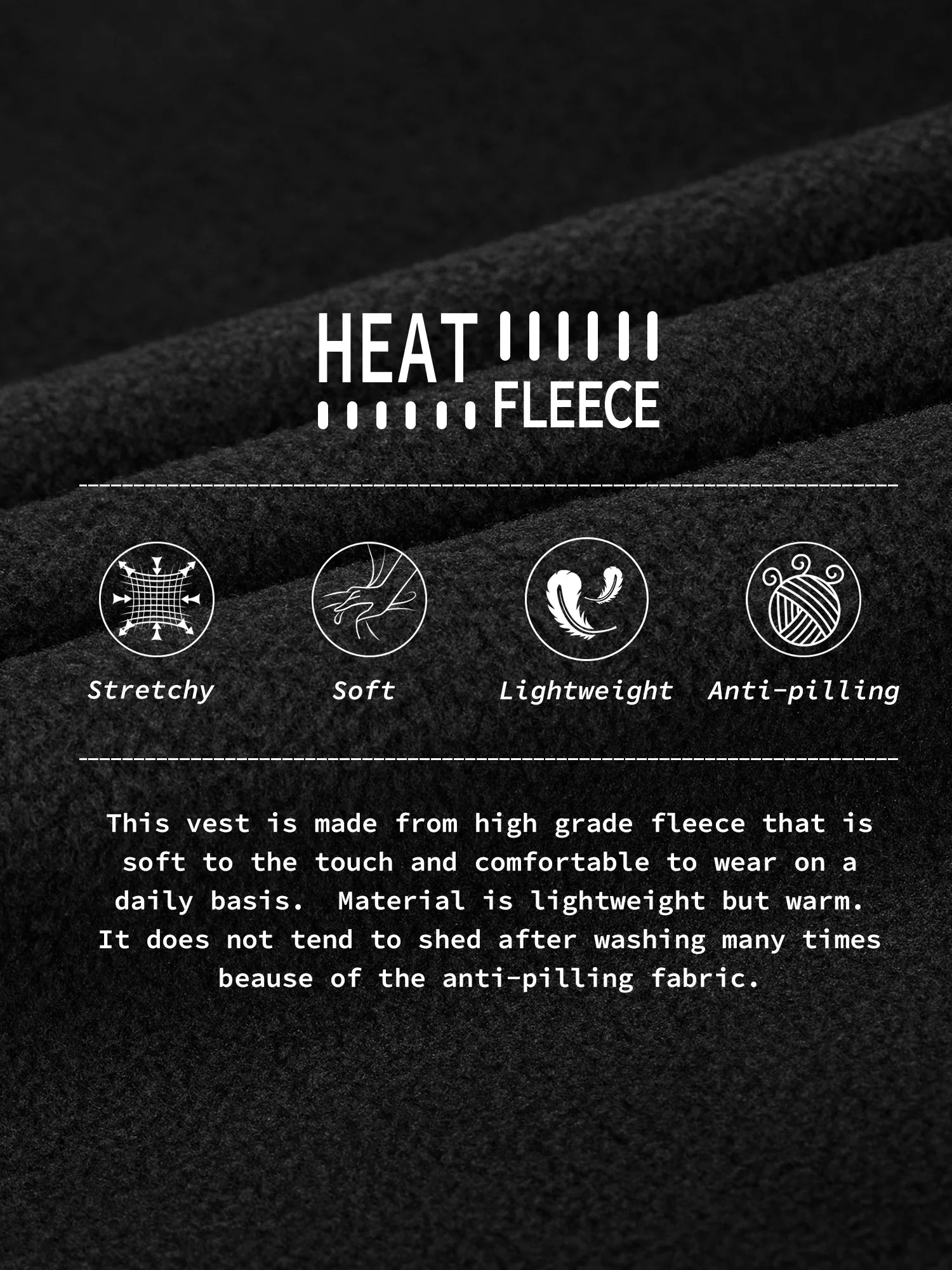 Lightweight Fleece Vest with Zip Up Pockets D1763