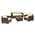 Modular Wicker Conversation Set with Loveseat Y548403