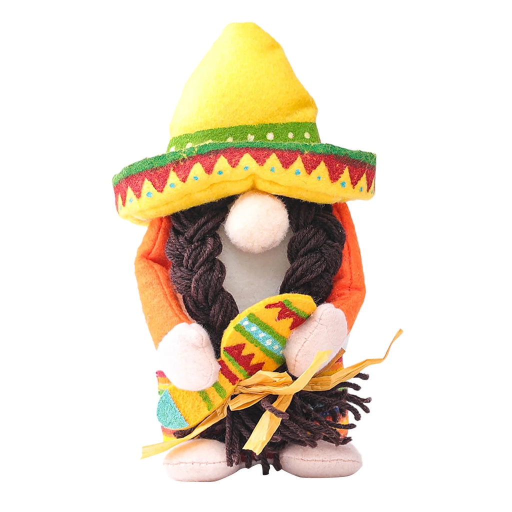 Wide Brimmed Hat Dwarf Doll Decoration N894