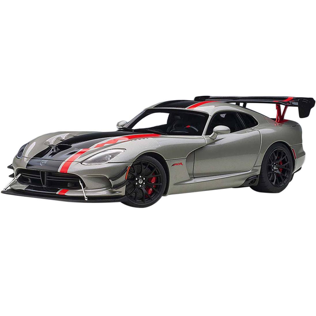 Metallic Silver Black Stripe Diecast Car J88352