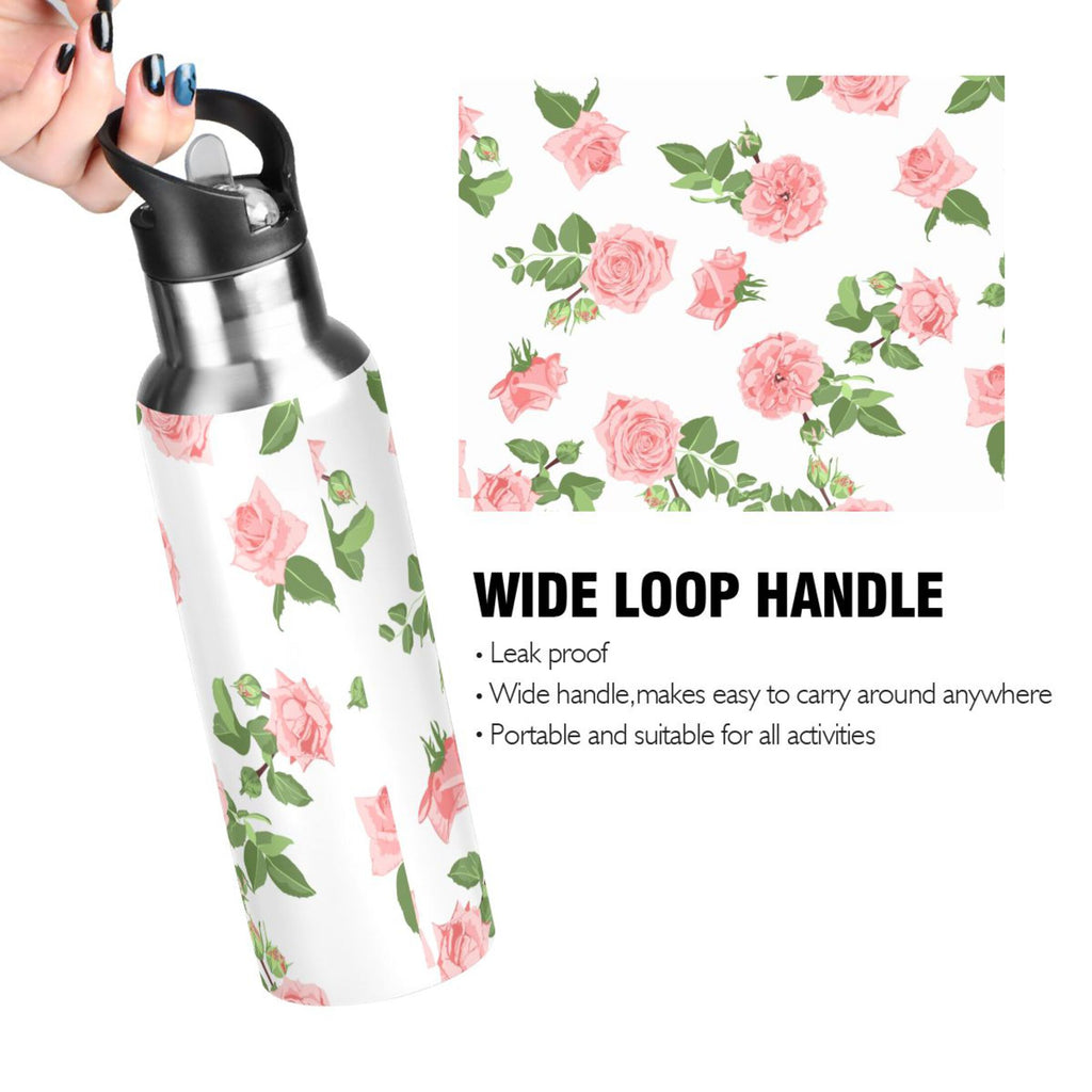 20 oz Insulated Stainless Steel Water Bottle with Straw Lid G7185