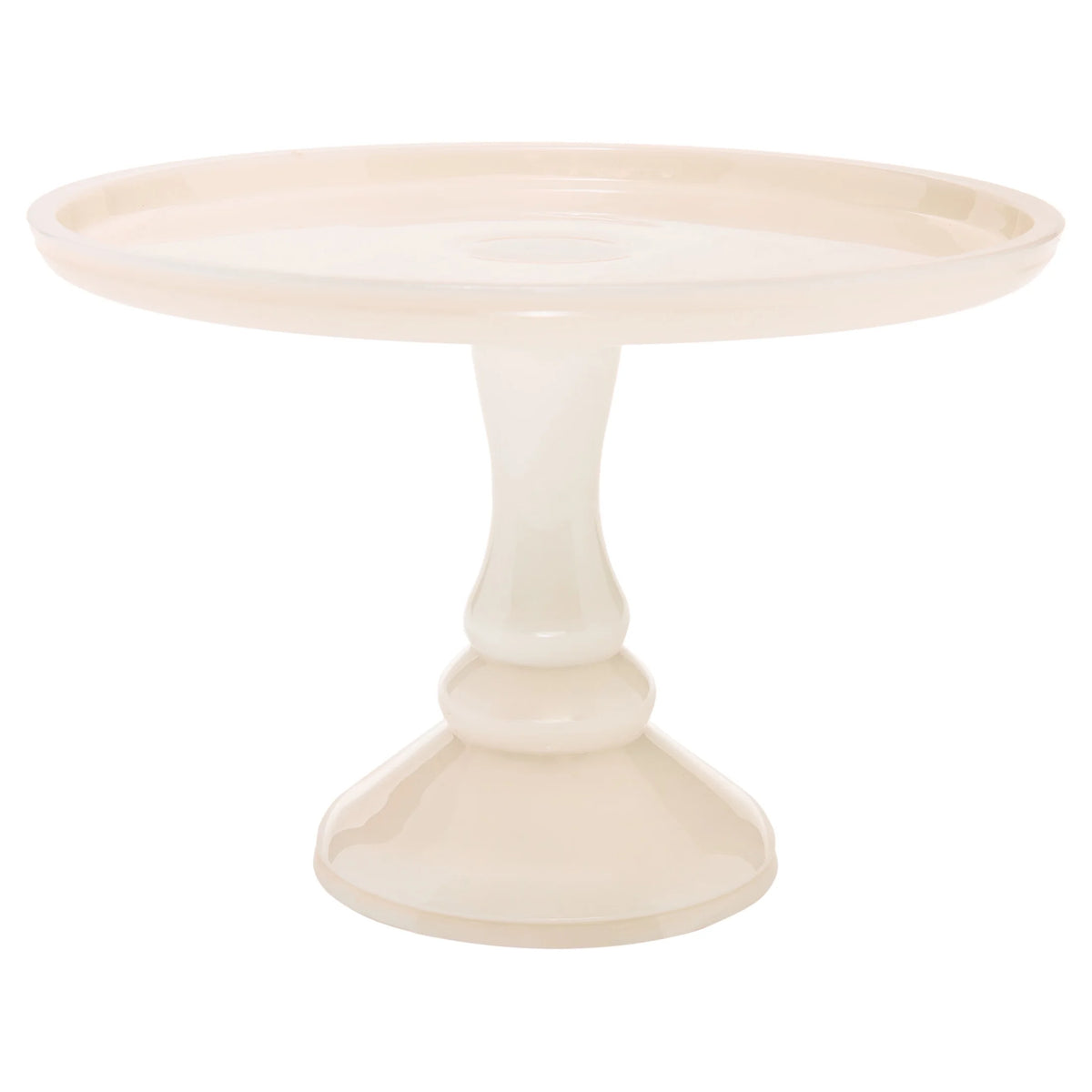 Milk White 10-inch Cake Stand with Glass Cover L50118