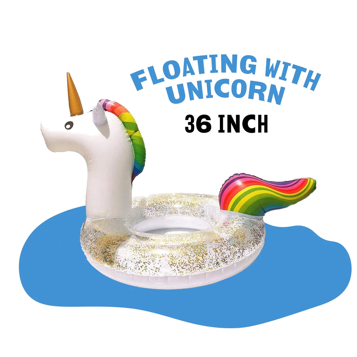 Inflatable Sea Horse Swimming Ring Water Toy (36 inc) C52462