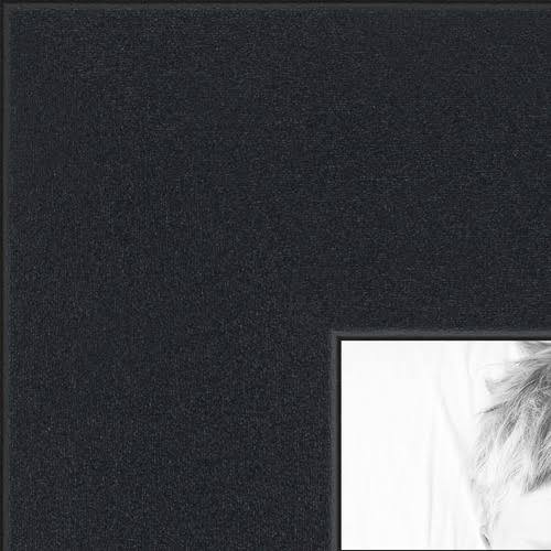 Satin Black 3 Opening Collage Picture Frame for 5x7 Photos with Grey Candlewick Mat P506752