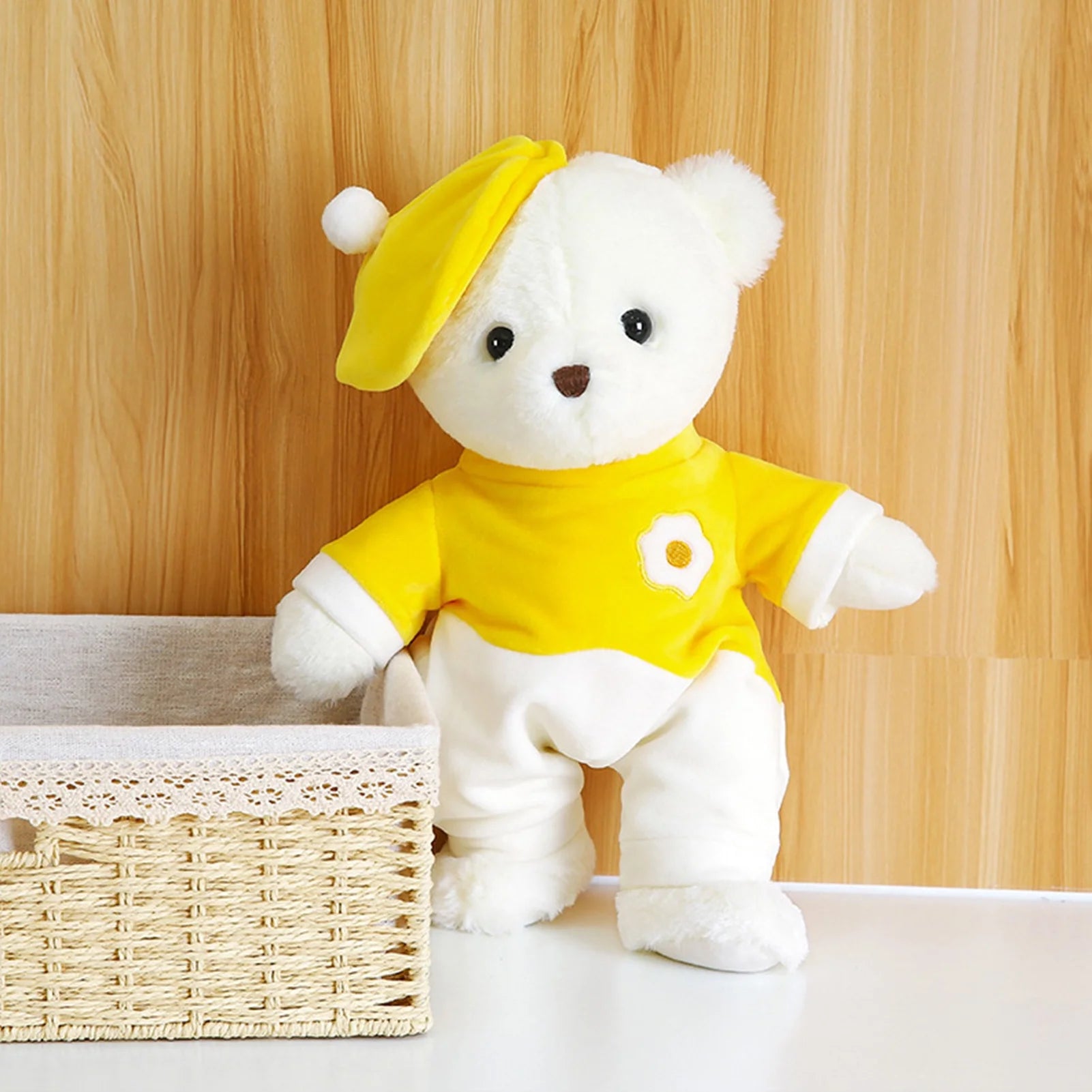 Colorful Egg Yolk Cap Design Plush Doll L3650