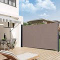 5x10ft Retractable Patio Side Awning, Outdoor Privacy Screen F914742
