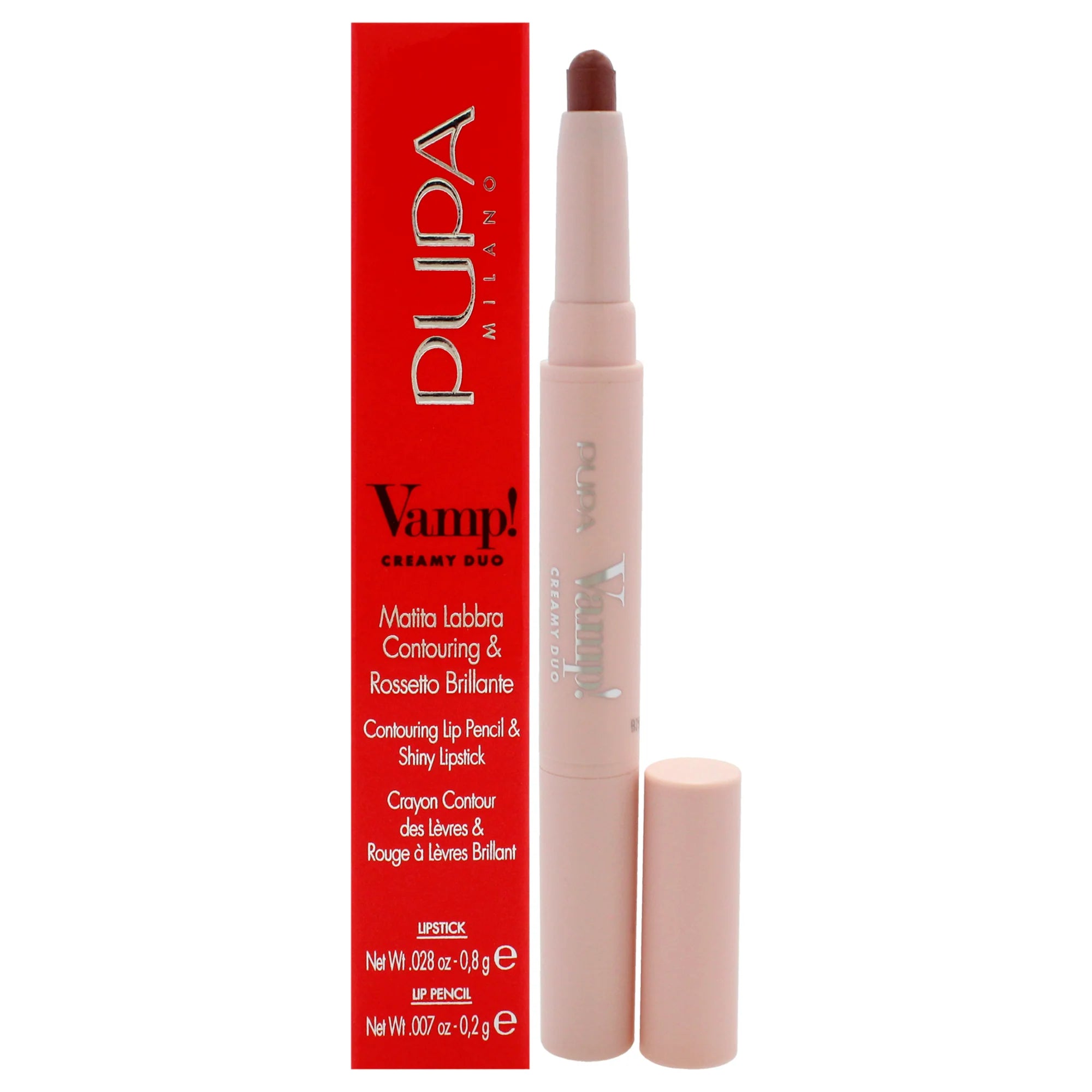 Creamy Duo Contouring Lip Pencil and Shiny Lipstick - 005 Deep Nude - 0.035 oz Makeup B867408