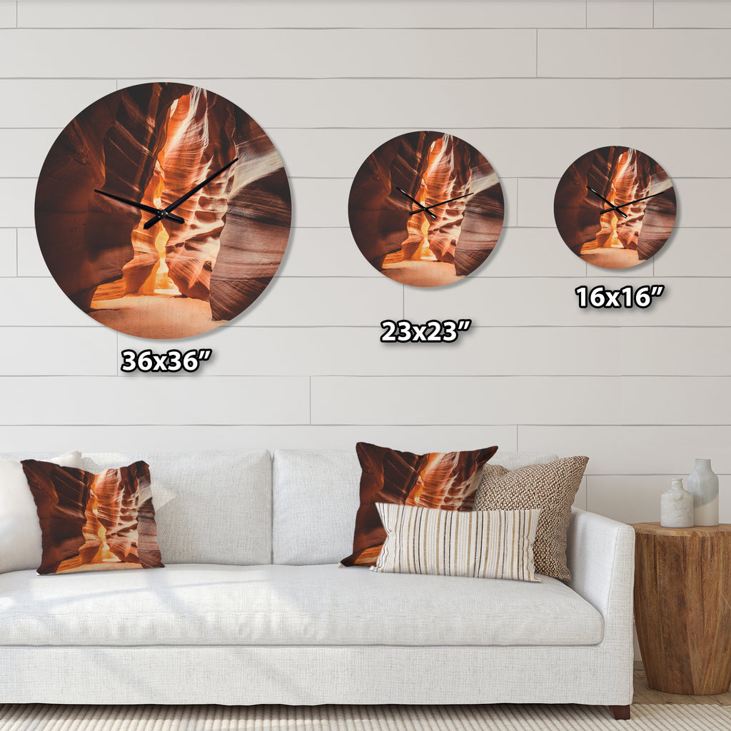 Antelope Canyon Wood Wall Clock K833