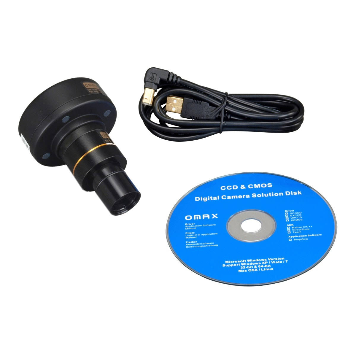 7-45X Stereo Microscope with Articulate Arm, 56 LED Ring Light, 5.0M Camera P63078