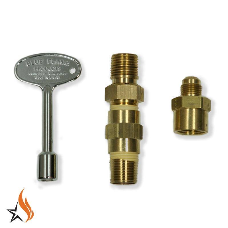 Fire Pit Propane Installation Kit with Chrome Key Valve N87985