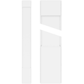 Plain PVC Pilaster with Standard Capital and Base (Pair) J12619